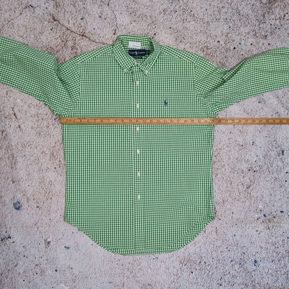 Ralph Lauren OXFORD SHIRT CLASSIC FIT CHECK PLAID - Green - Size 15.5 34/35