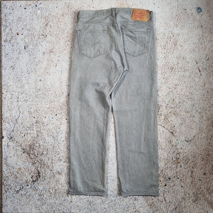 LEVI'S 501 JEANS DENIM STRAIGHT LEG  - Size W36 L30 - Grey