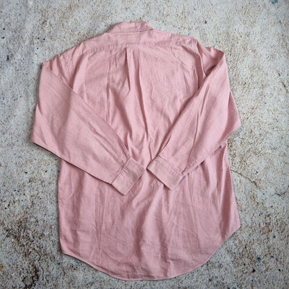 RALPH LAUREN OXFORD SHIRT 100% COTTON PLAIN - Pink - Size 16 34