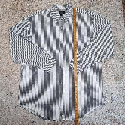 Polo Jeans  OXFORD SHIRT STRIPE - Blue - Size XL