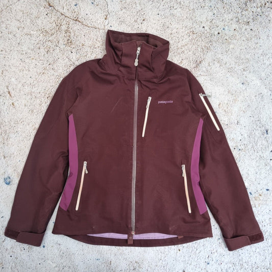 Patagonia Ski Jacket Powder Bowl H2NO Purple Burgundy Sz L Insulated