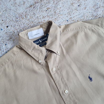 RALPH LAUREN OXFORD SHIRT BLAIRE 100% COTTON - Brown - Size M