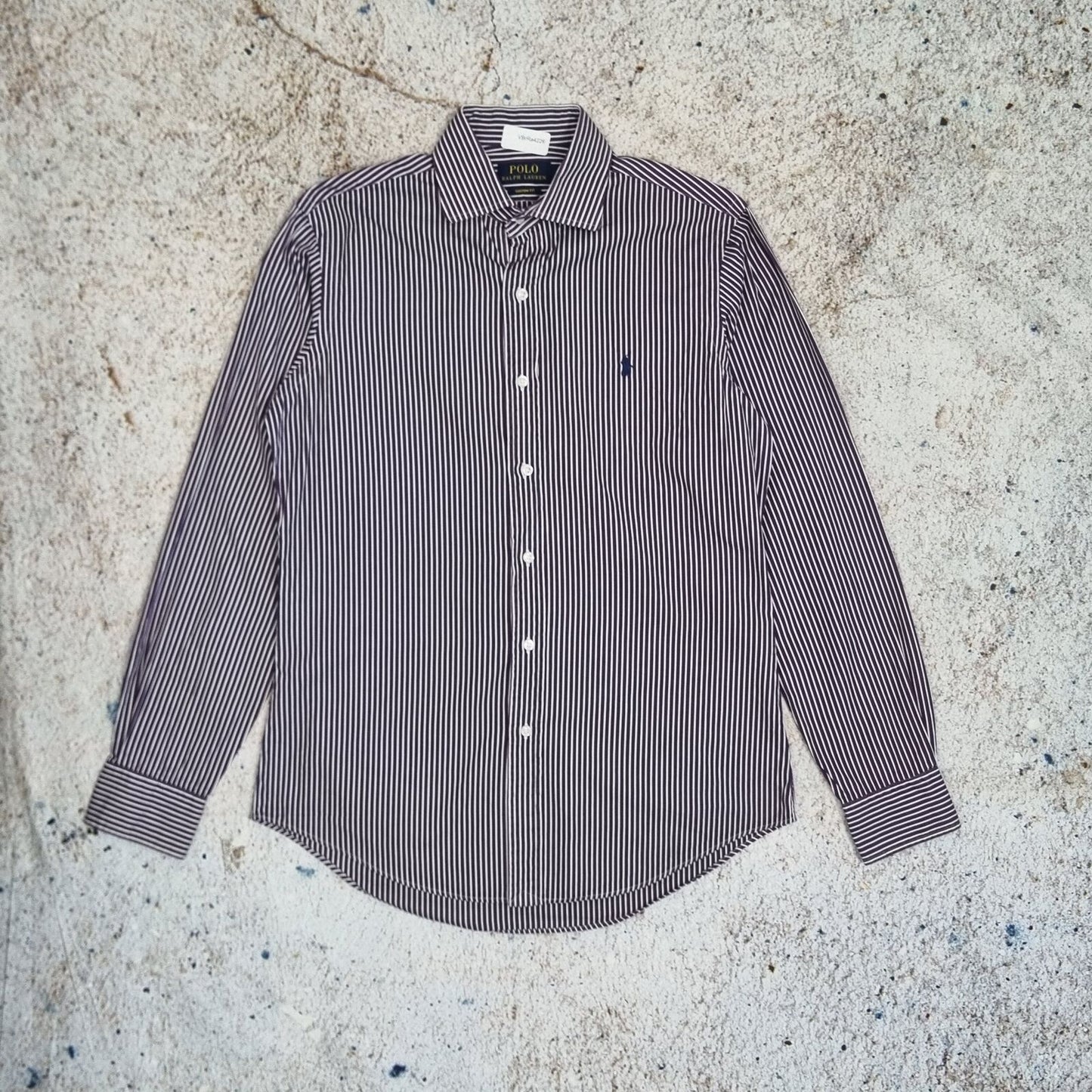 Polo Ralph Lauren SHIRT CUSTOM FIT STRIPE - Purple - Size 15