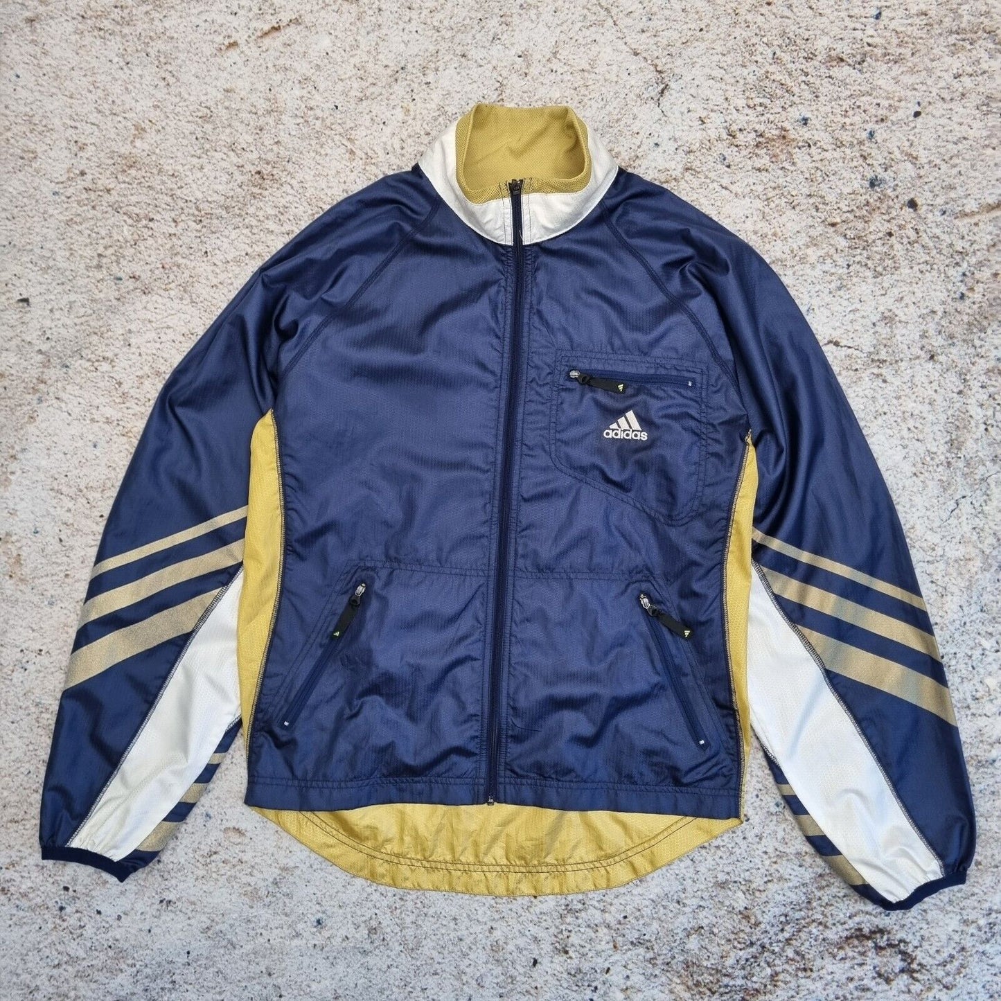 Adidas Equipment Windbreaker Jacket Vintgae 90's Blue Yellow Size S