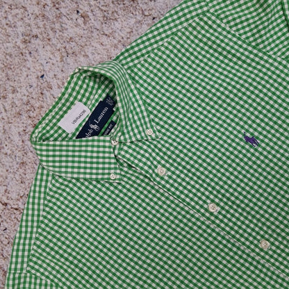 Ralph Lauren OXFORD SHIRT CLASSIC FIT CHECK PLAID - Green - Size 15.5 34/35