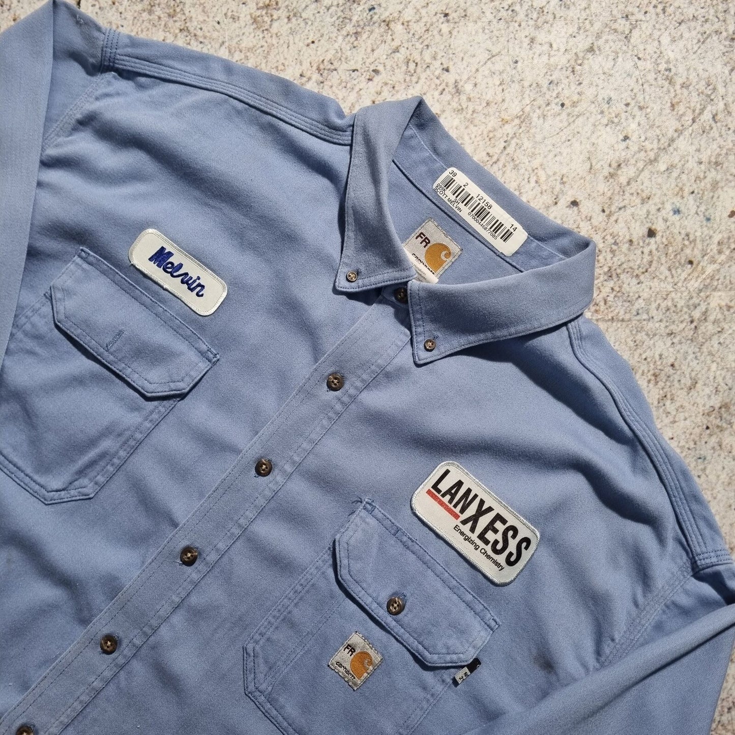 Carhartt WORK WEAR SHIRT PATCH STYLE - Blue - Size XXXL