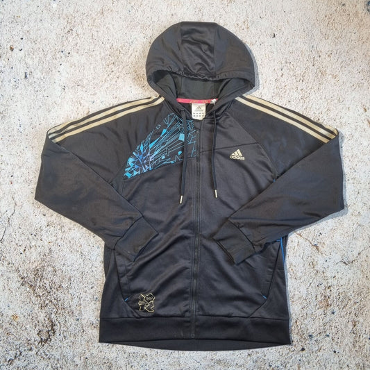 ADIDAS TRACK SUIT JACKET HOODED 2012 OLYMPICS - Black - Size L