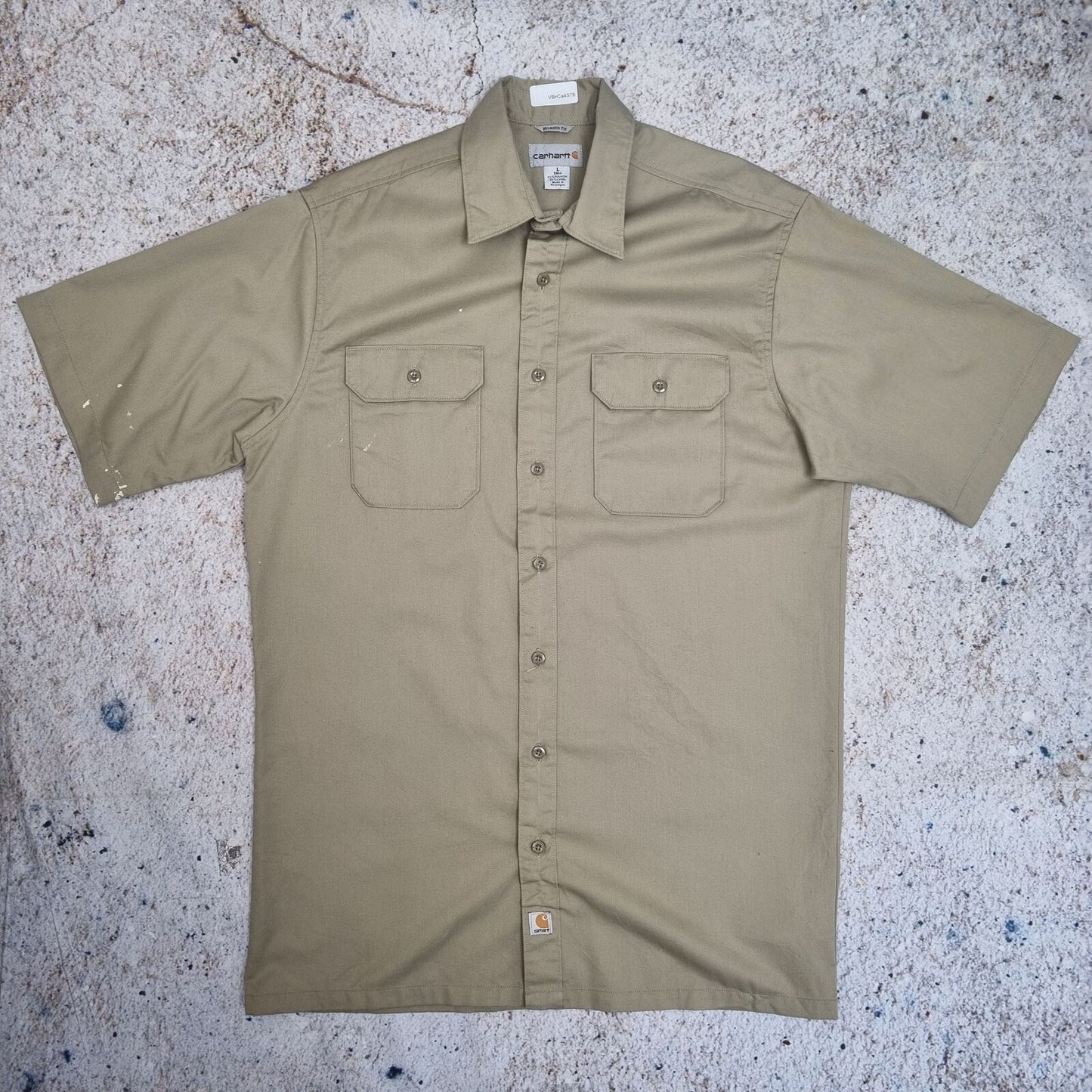 Carhartt WORKWEAR SHIRT SHORT SLEEVE - Brown - Size L Tall