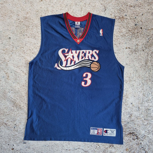 90's Philadelphia 76ers Sixers Champion NBA Windbreaker Jacket