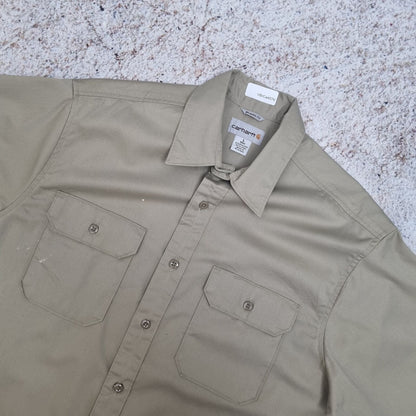 Carhartt WORKWEAR SHIRT SHORT SLEEVE - Brown - Size L Tall