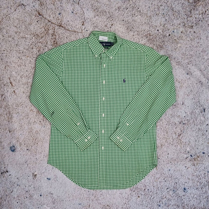 Ralph Lauren OXFORD SHIRT CLASSIC FIT CHECK PLAID - Green - Size 15.5 34/35