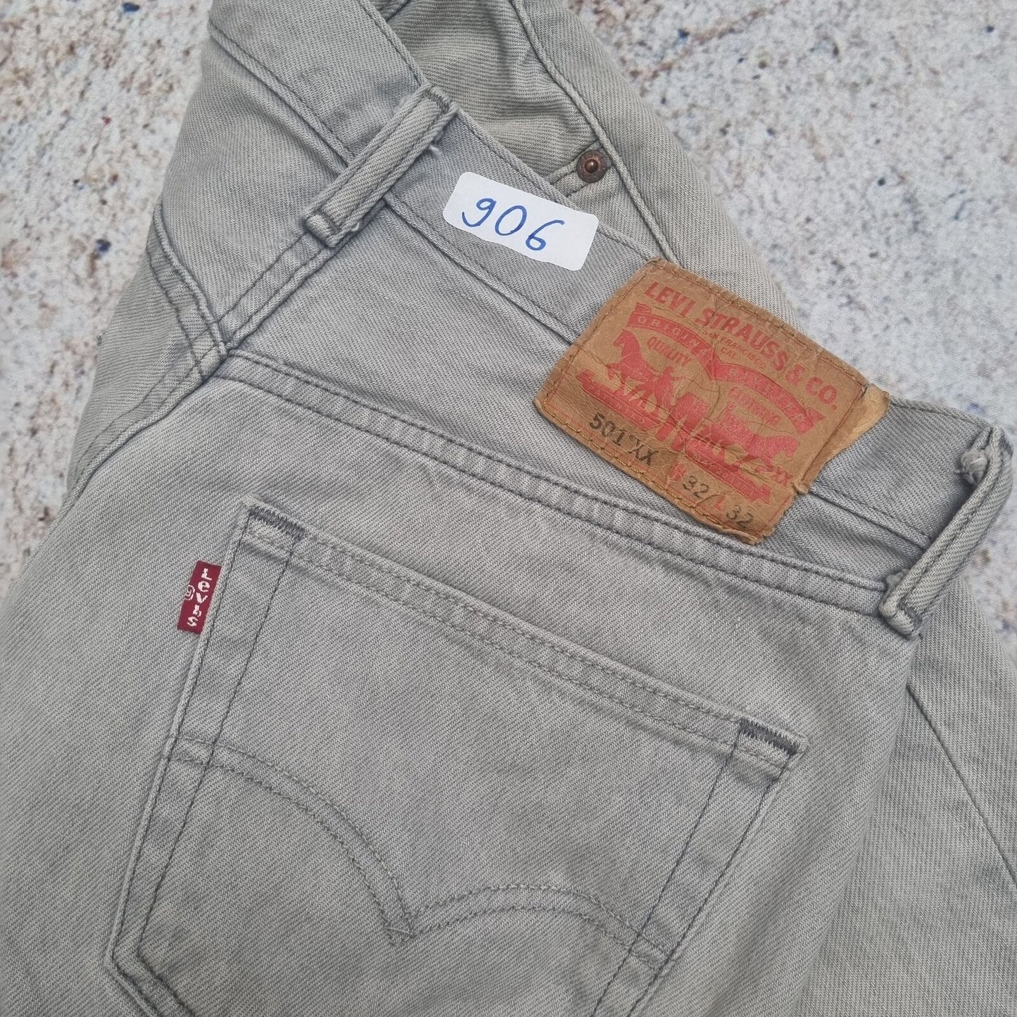 LEVI'S 501 XX JEANS DENIM STRAIGHT LEG - Size W32 L30 - Grey