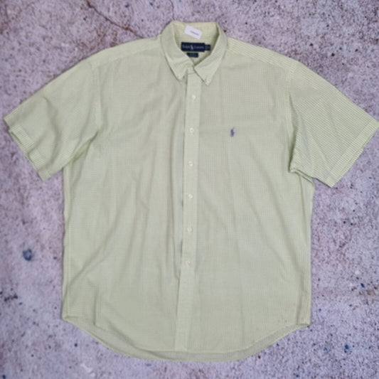 Ralph Lauren OXFORD SHIRT BLAKE CHECK PLAID - Green - Size XL