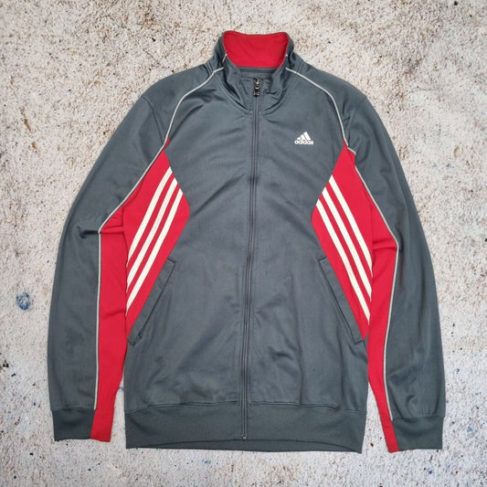 ADIDAS TRACK JACKET CLASSIC STYLE Firebird - RED GREY  Size S