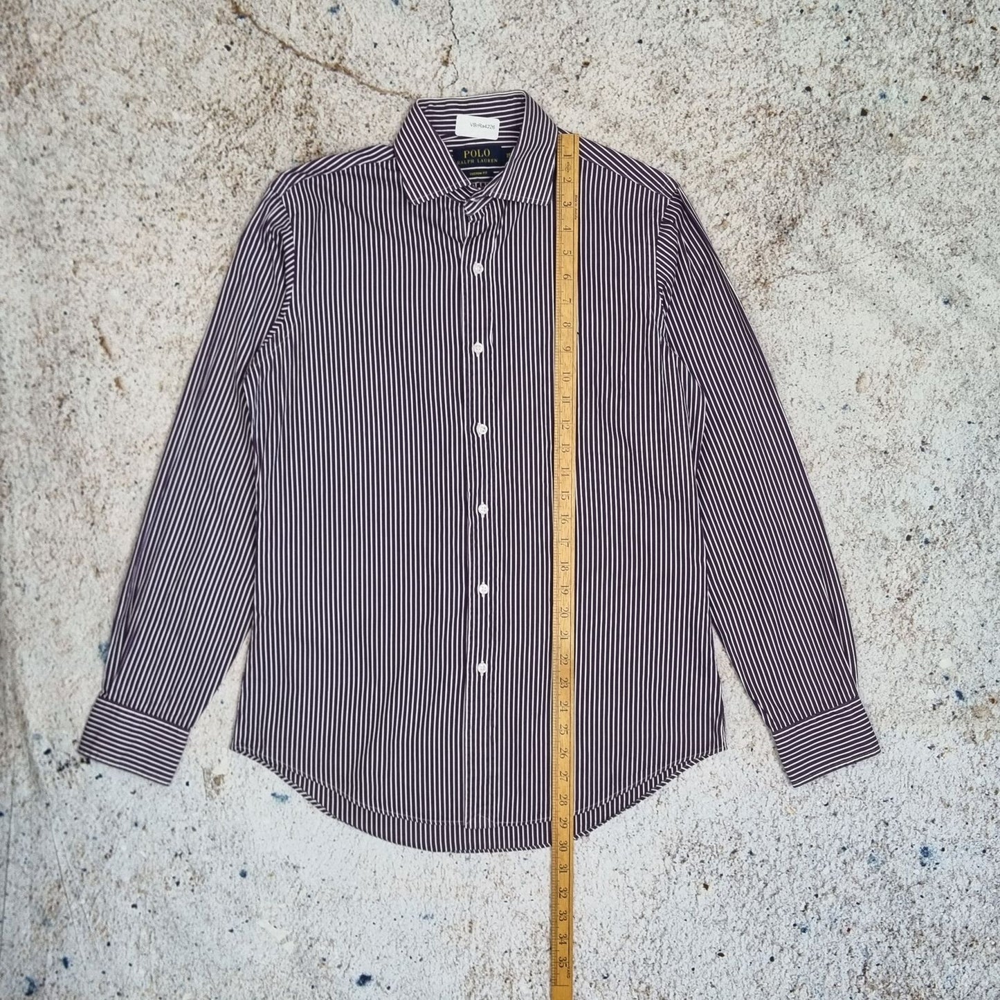 Polo Ralph Lauren SHIRT CUSTOM FIT STRIPE - Purple - Size 15