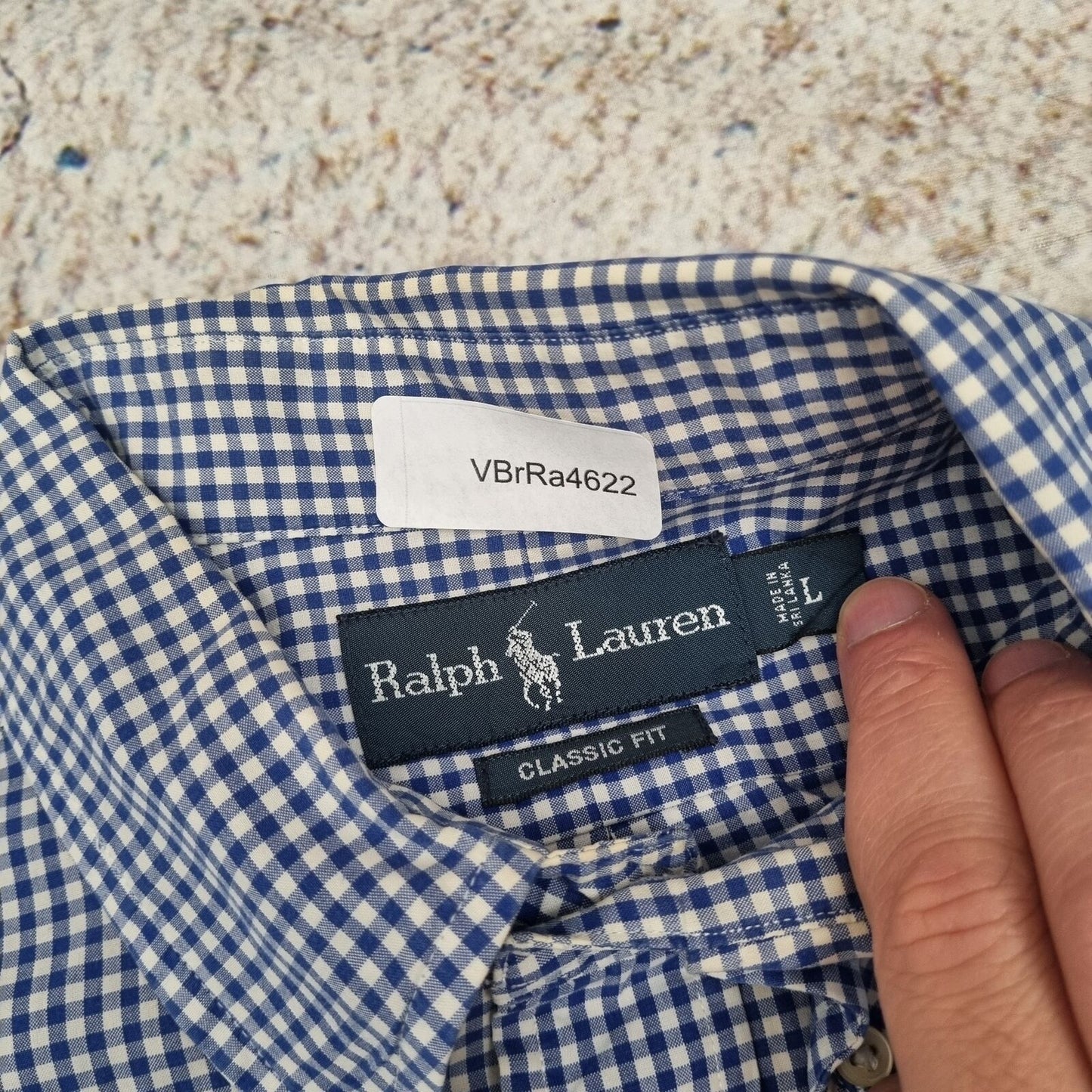 Ralph Lauren OXFORD SHIRT CLASSIC FIT CHECK PLAID - Blue - Size L