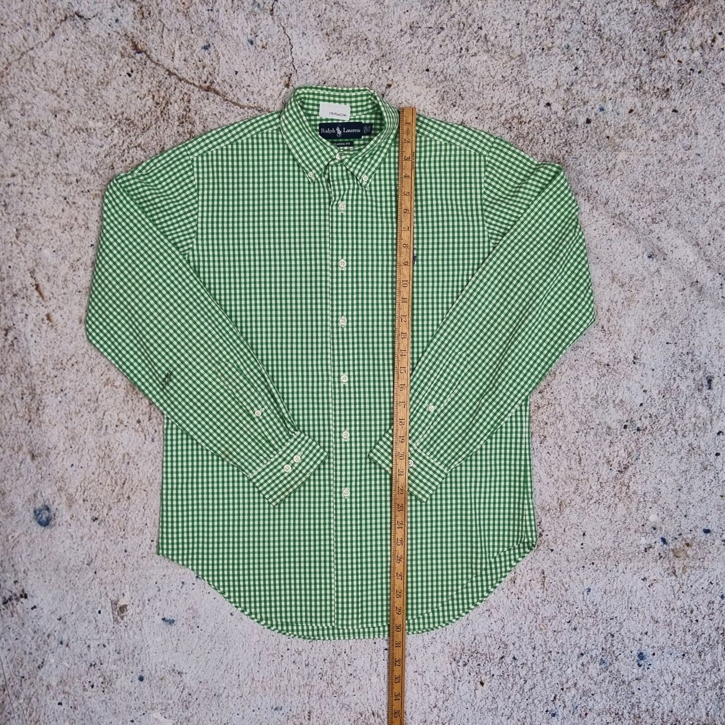 Ralph Lauren OXFORD SHIRT CLASSIC FIT CHECK PLAID - Green - Size 15.5 34/35