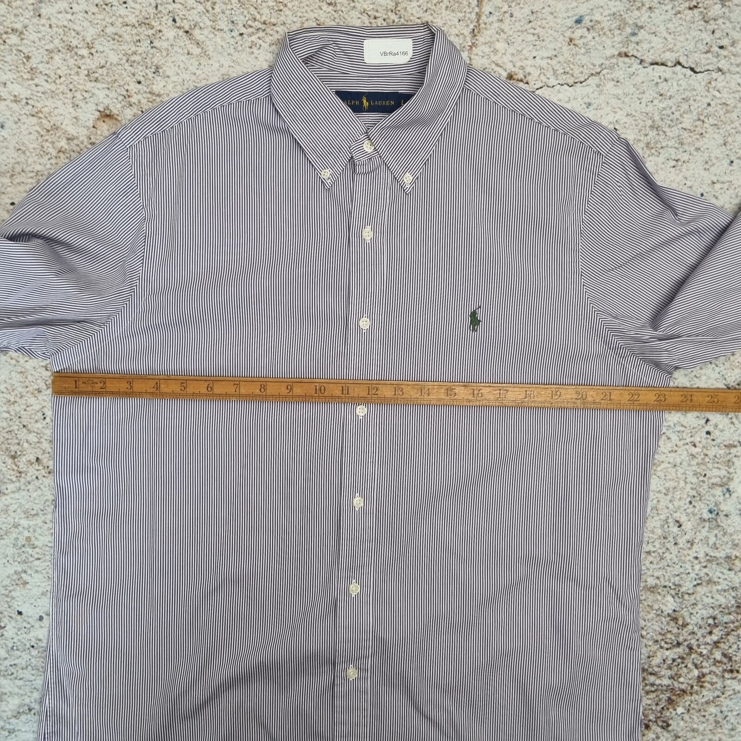 Ralph Lauren OXFORD SHIRT LONG SLEEVE STRIPE - Purple - Size L