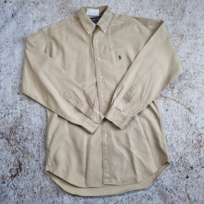 RALPH LAUREN OXFORD SHIRT BLAIRE 100% COTTON - Brown - Size M