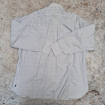 Ralph Lauren DRESS SHIRT REGENT CLASSIC FIT CHECK PLAID - White - Size 17 34