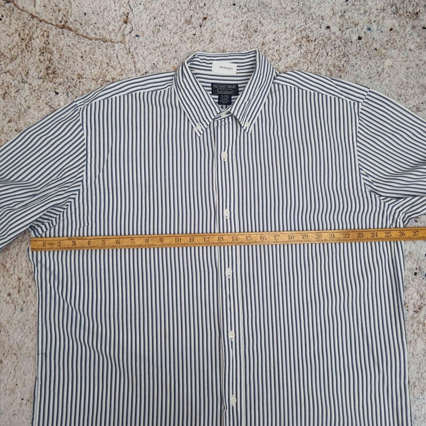 Polo Jeans  OXFORD SHIRT STRIPE - Blue - Size XL