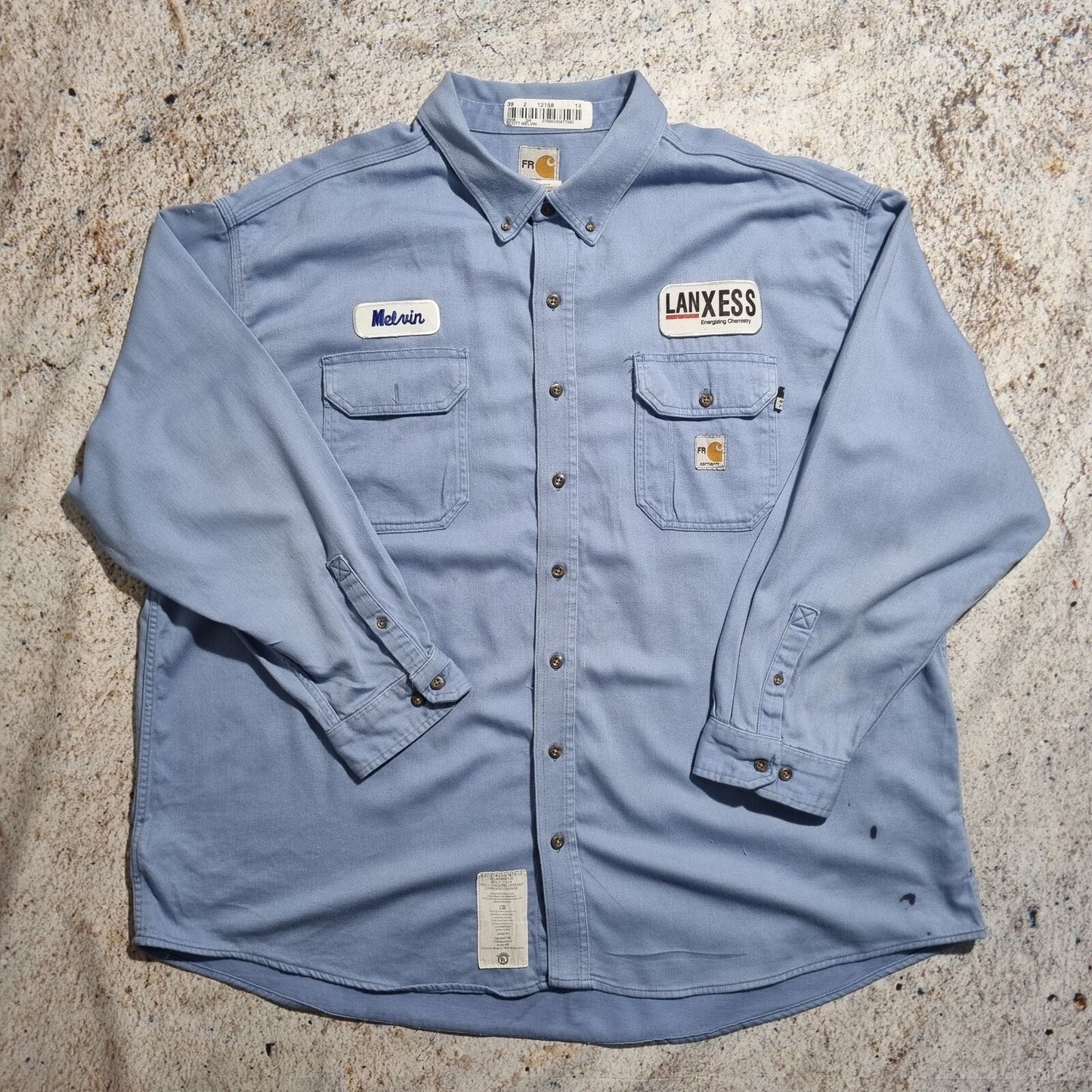 Carhartt WORK WEAR SHIRT PATCH STYLE - Blue - Size XXXL