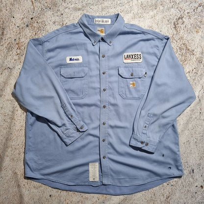 Carhartt WORK WEAR SHIRT PATCH STYLE - Blue - Size XXXL