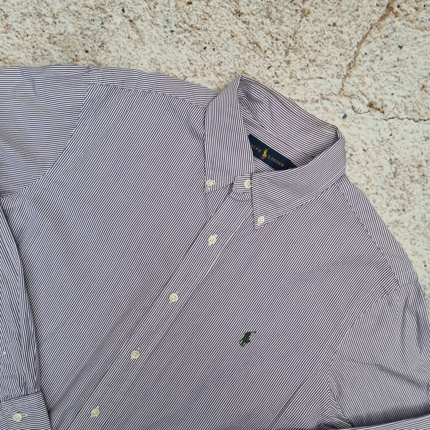 Ralph Lauren OXFORD SHIRT LONG SLEEVE STRIPE - Purple - Size L