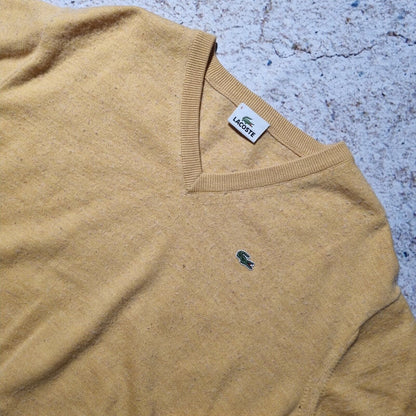 LACOSTE VNECK JUMPER SIZE 6 Yellow Orange