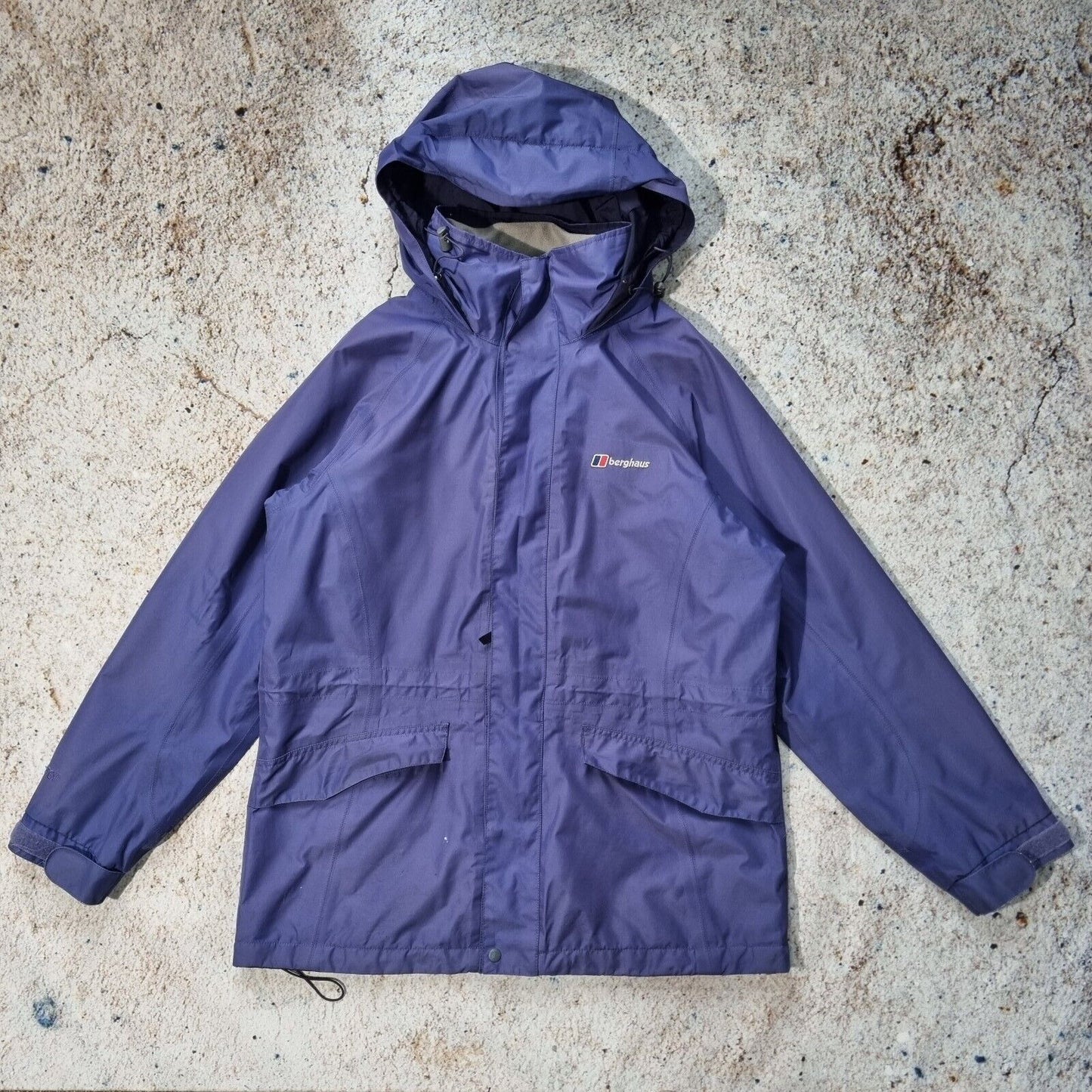 Berghaus Gore-Tex Hooded Waterproof Jacket - Sz 14 Lilac Hiking Festival Womens