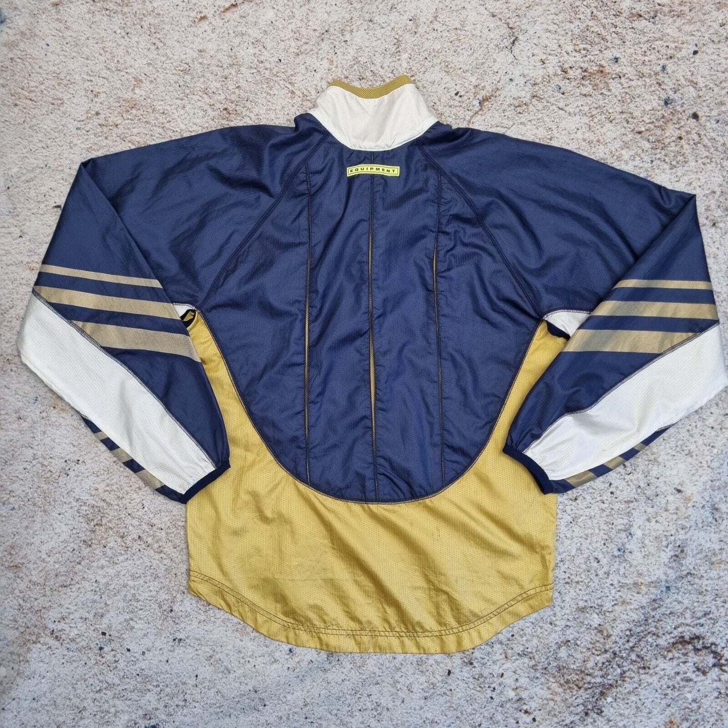 Adidas Equipment Windbreaker Jacket Vintgae 90's Blue Yellow Size S